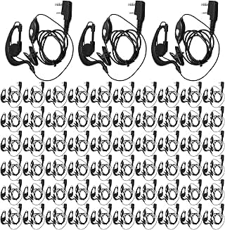 60 Pairs Walkie Talkie Earpiece with Mic