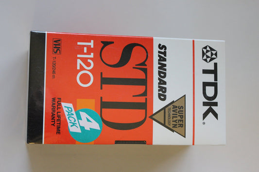Video tape T120, pack of 4