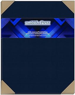 Dark Navy Blue Linen Cover Paper, 11x14 inches, 80 lb