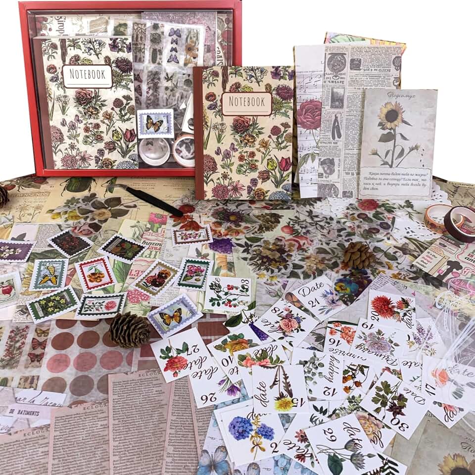 Vintage Scrapbooking and Journaling Supplies Kit