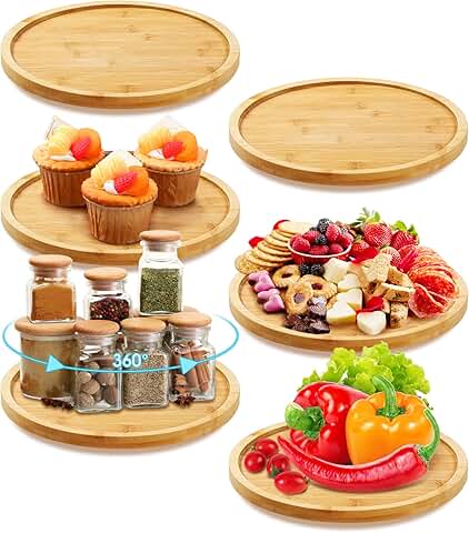 6-Piece Round Lazy Susan Turntable Organizer
