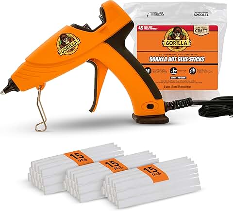 Full Size Hot Glue Gun with 45 Sticks and Precision Nozzle
