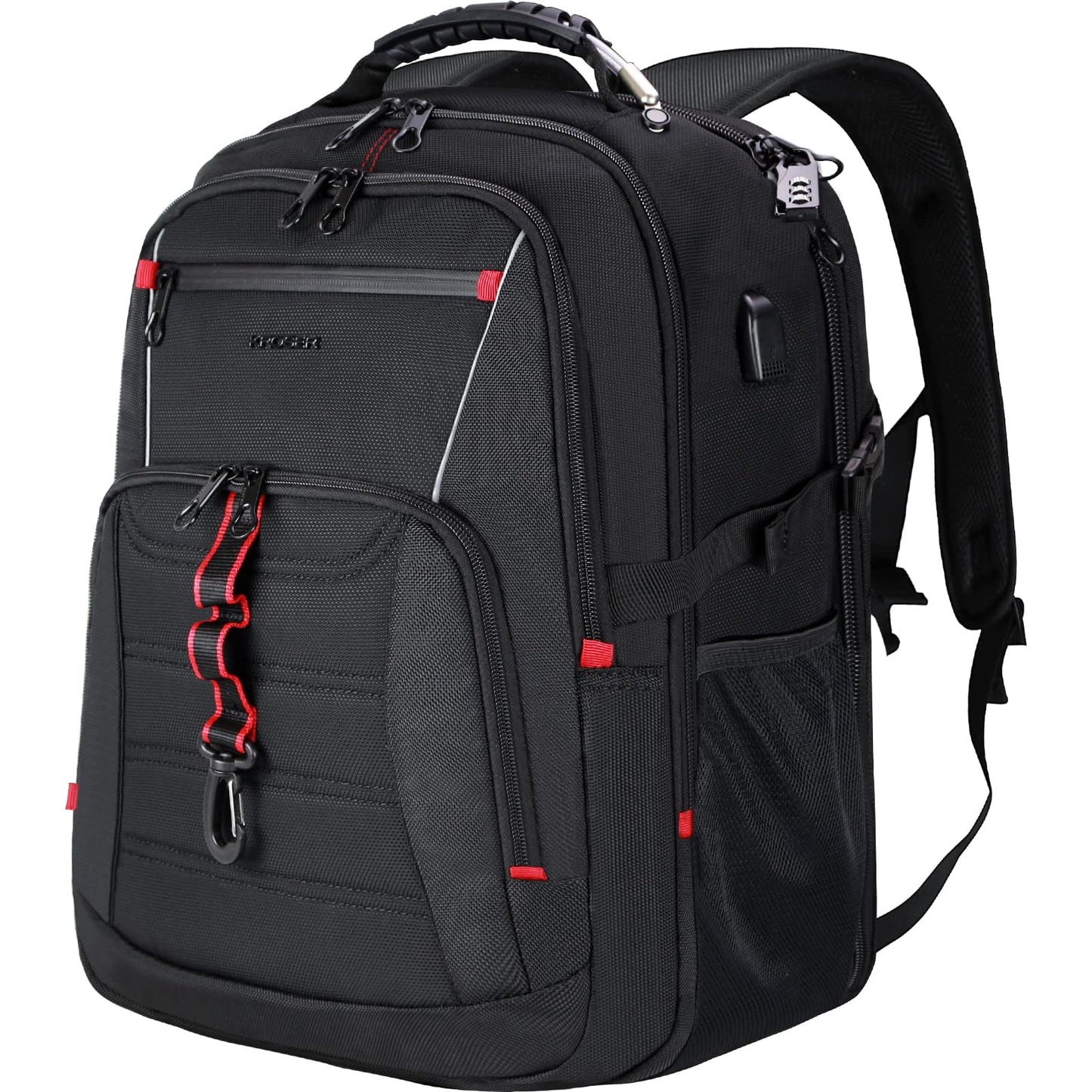 Travel Laptop Backpack 18.4 inch XXXL Computer Backpack Stylish College Backpack with RFID Pockets USB Charging Port REFLECTIVE STRIPS Water-Repellent Day pack for School/Business/Men
