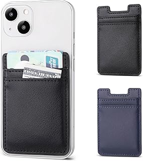2-Pack Phone Wallets with Card Holders in Black and Navy Blue