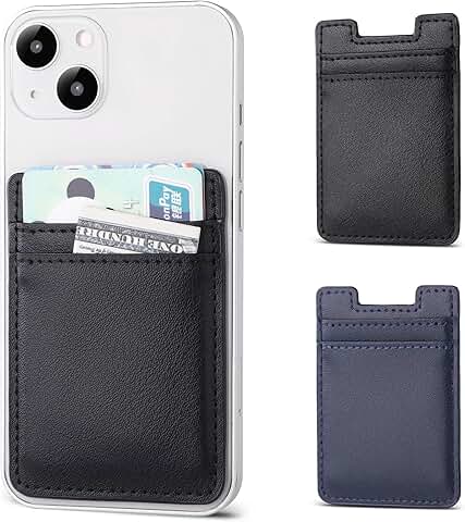 2-Pack Phone Wallets with Card Holders in Black and Navy Blue