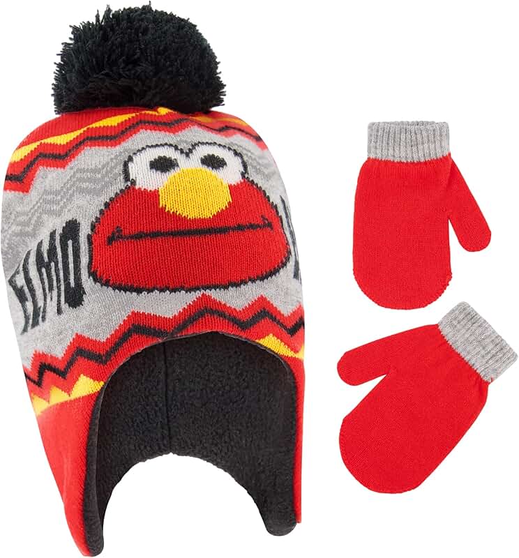Winter Hat and Mittens Set for Boys Ages 2-4