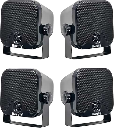 Heavy Duty Waterproof 4-Inch Marine Surface Speakers