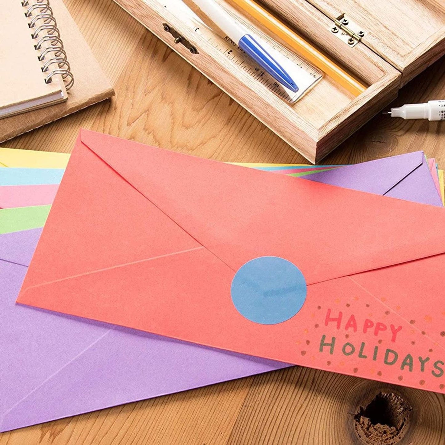 Assorted Color Sustainable Business Mailing Envelopes, 4.125 x 9.5 in, Pack of 120