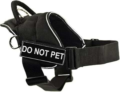 Fun Works Harness with Do Not Pet Removable Velcro and Reflective Trim