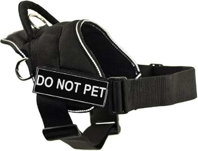 Fun Works Harness with Do Not Pet Removable Velcro and Reflective Trim