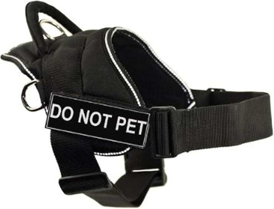 Fun Works Harness with Do Not Pet Removable Velcro and Reflective Trim