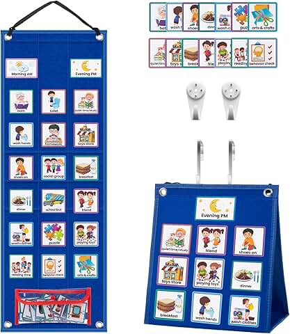 Kids Visual Schedule Calendar and Chore Chart for Autism