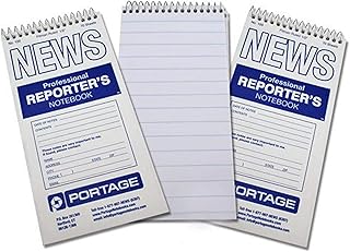 Spiral Notebook for Reporters, 4x8 inches, 70 sheets (3-pack)