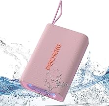 Pink Portable Waterproof Bluetooth Speaker with RGB Lights