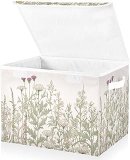 Colorful Floral Storage Bins with Handles