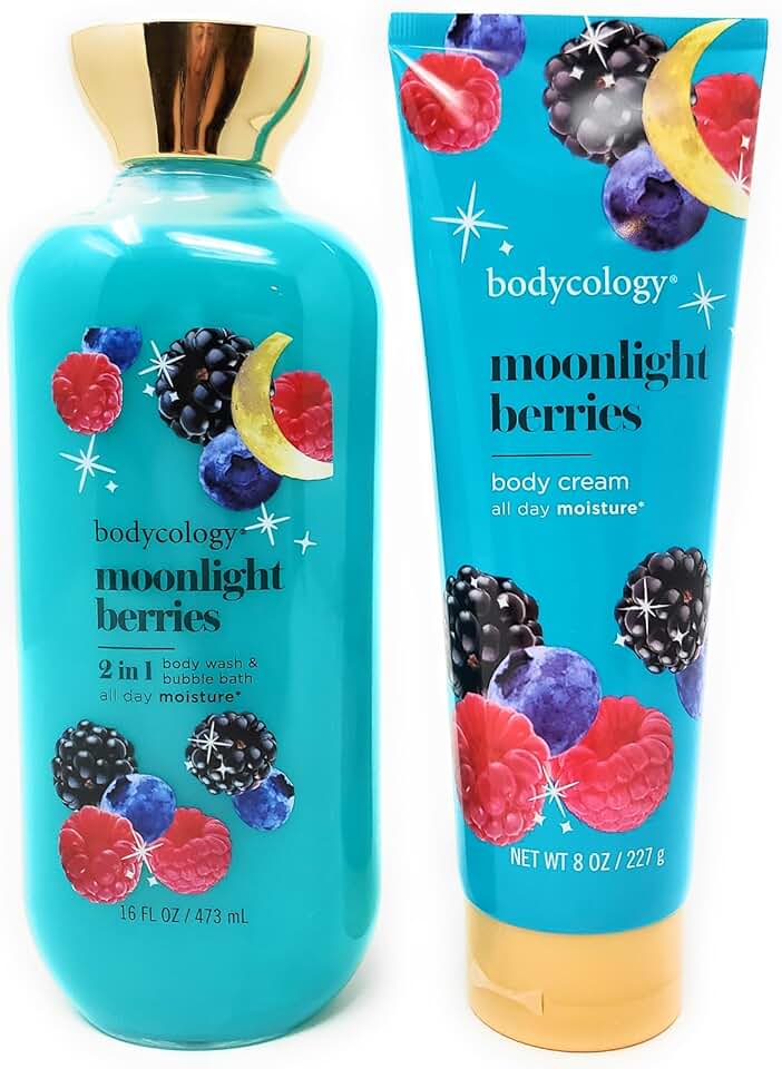 Moonlight Berries 2-in-1 Body Wash & Bubble Bath and Body Cream Pack