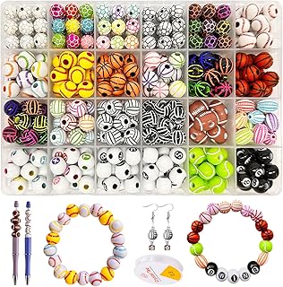 Set of 406 sports beads for jewelry and crafts
