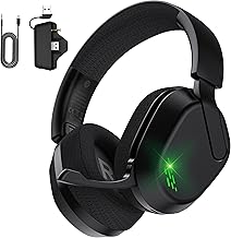 Wireless Gaming Headset with Noise-Canceling Mic and 45H Battery