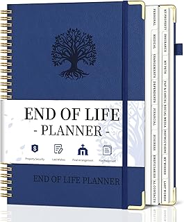 Estate Planning Organizer with Tabs, Large Print, Blue