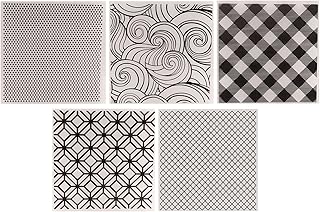 Set of 5 Geometric Embossing Folders for Card Making