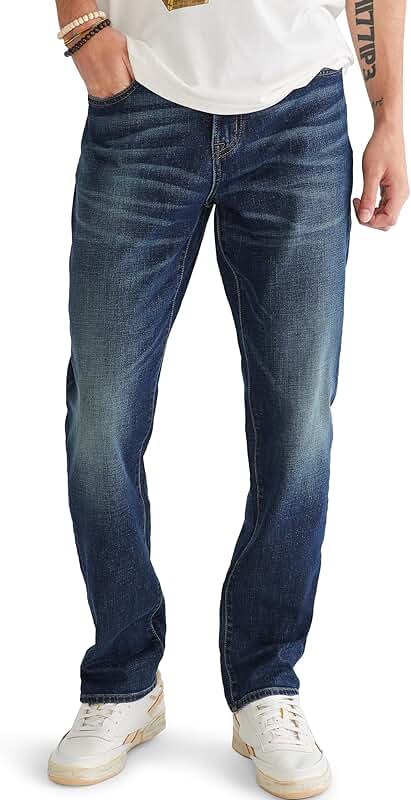 Men's Straight Fit Athletic Jeans
