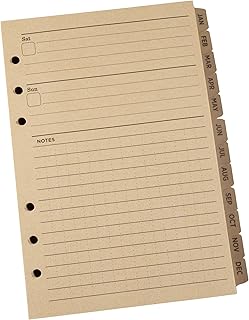 Weatherproof Weekly Calendar Set, 5" x 7", Tan Sheets