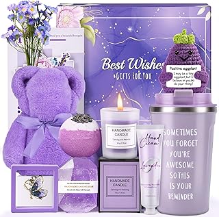 Lavender Spa Gift Set with Eggplant Doll for Women