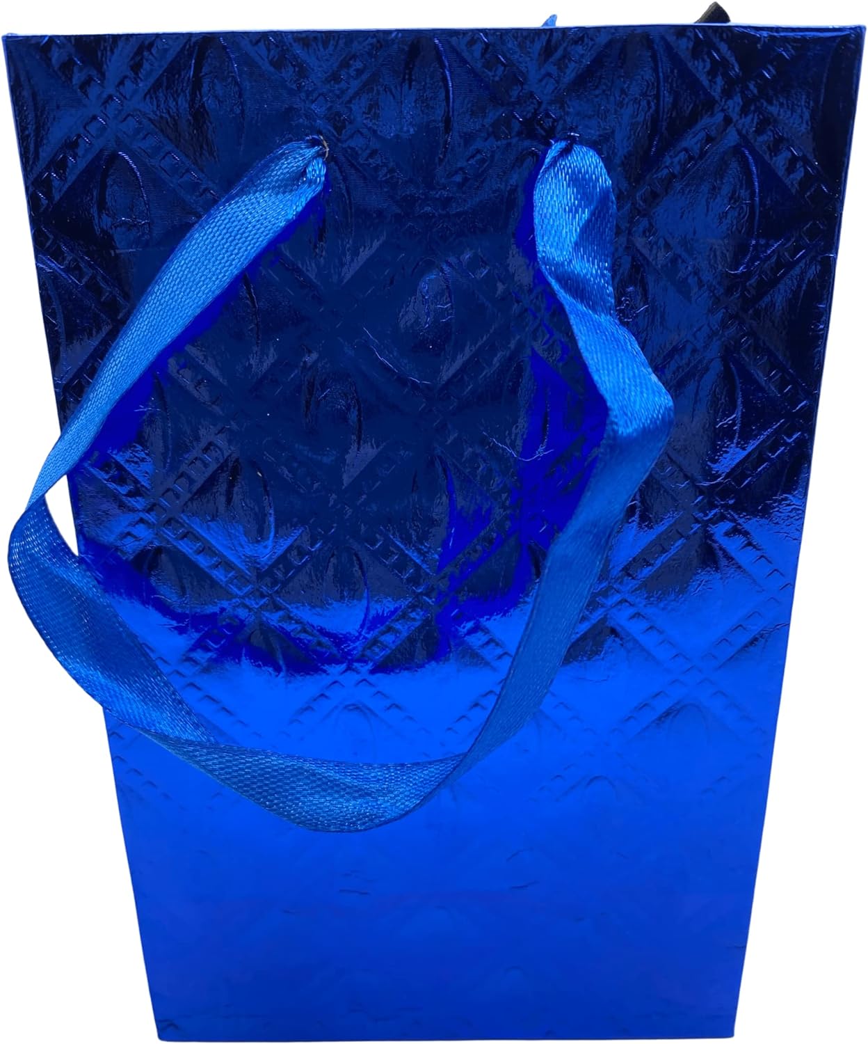 MODAIO-Small Size Gift Bags – Reusable Gift Bags With Handles Stunning Colors - Perfect As Goodie Bags, Birthday Gift Bags, Party Favor Bags– 4"W x 3"D x 6"H Size-1/count (Blue)