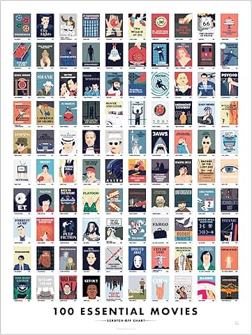 Essential Movies Scratch-Off Chart 12x16 Poster