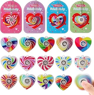 28-Piece Fidget Spinner Keychain Set for Valentine's Day
