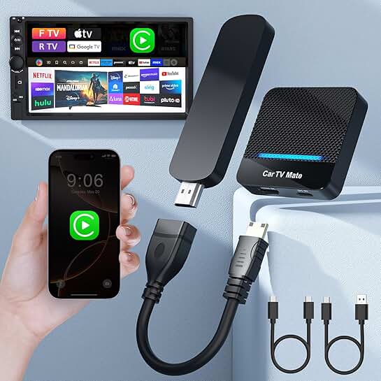 Wireless HDMI Adapter for Car TVs, Plug & Play