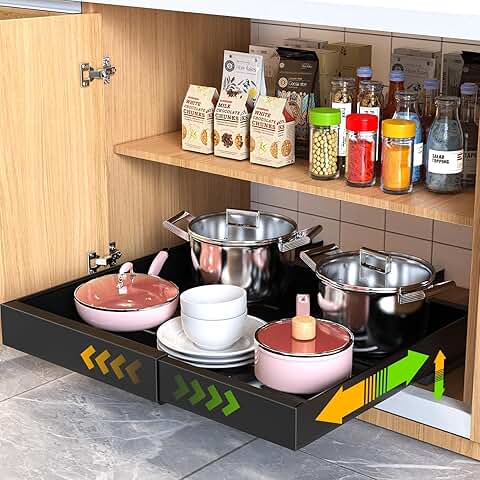 21-inch Deep Expandable Pull-Out Drawer Organizer