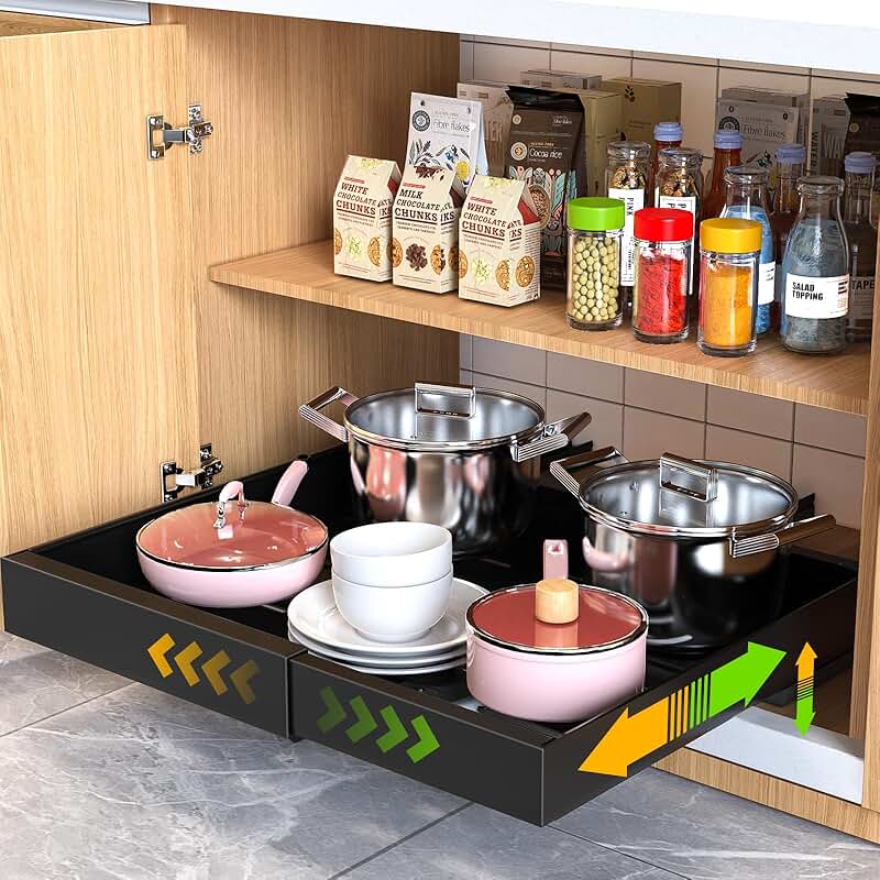 21-inch Deep Expandable Pull-Out Drawer Organizer