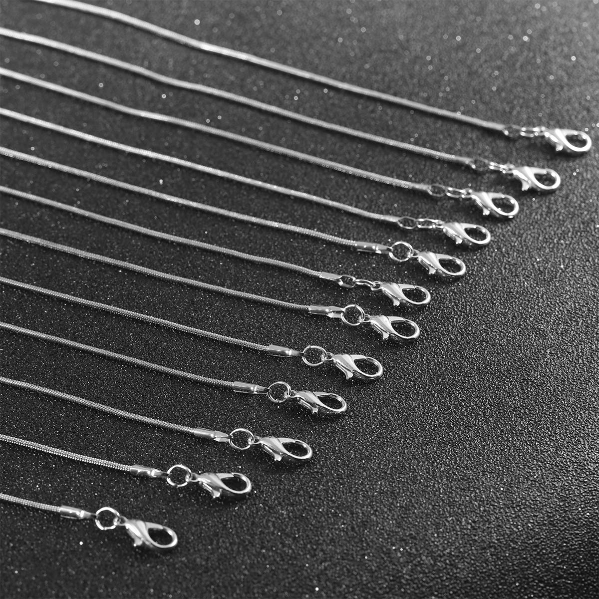 24 Pcs Gold and Silver Snake Chain Necklaces for Jewelry Making