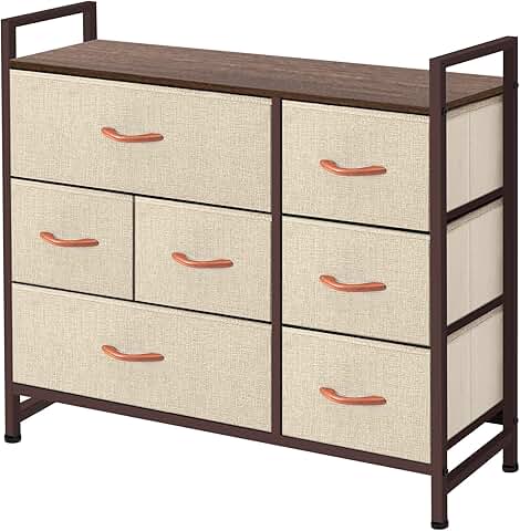 7-Drawer Storage Dresser with Wooden Top