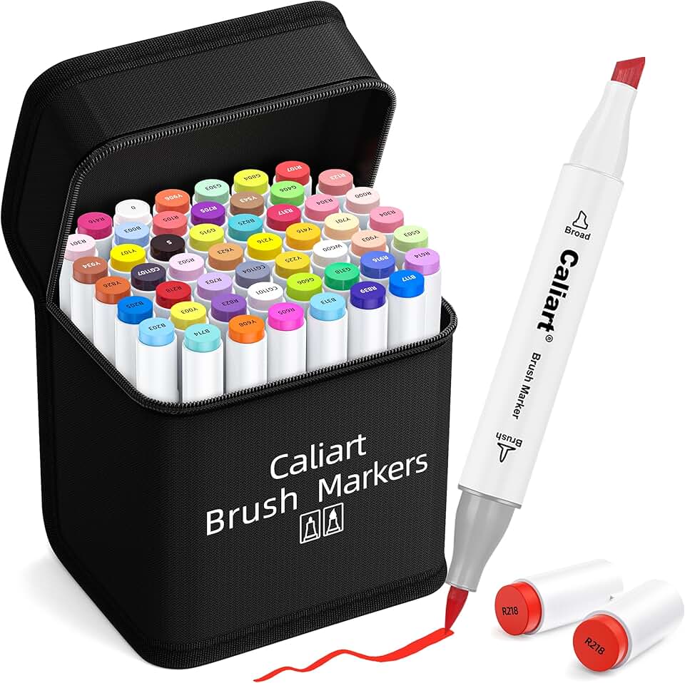 Alcohol Markers Set with 51 Colors for Artists