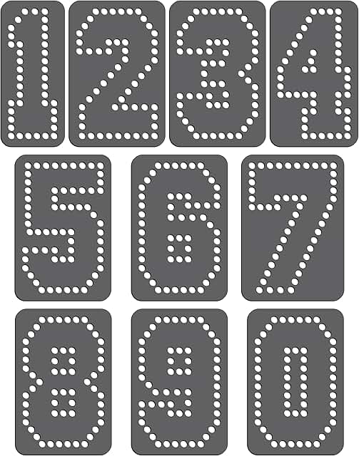 3-inch Black Rhinestone Sports Block Number Template