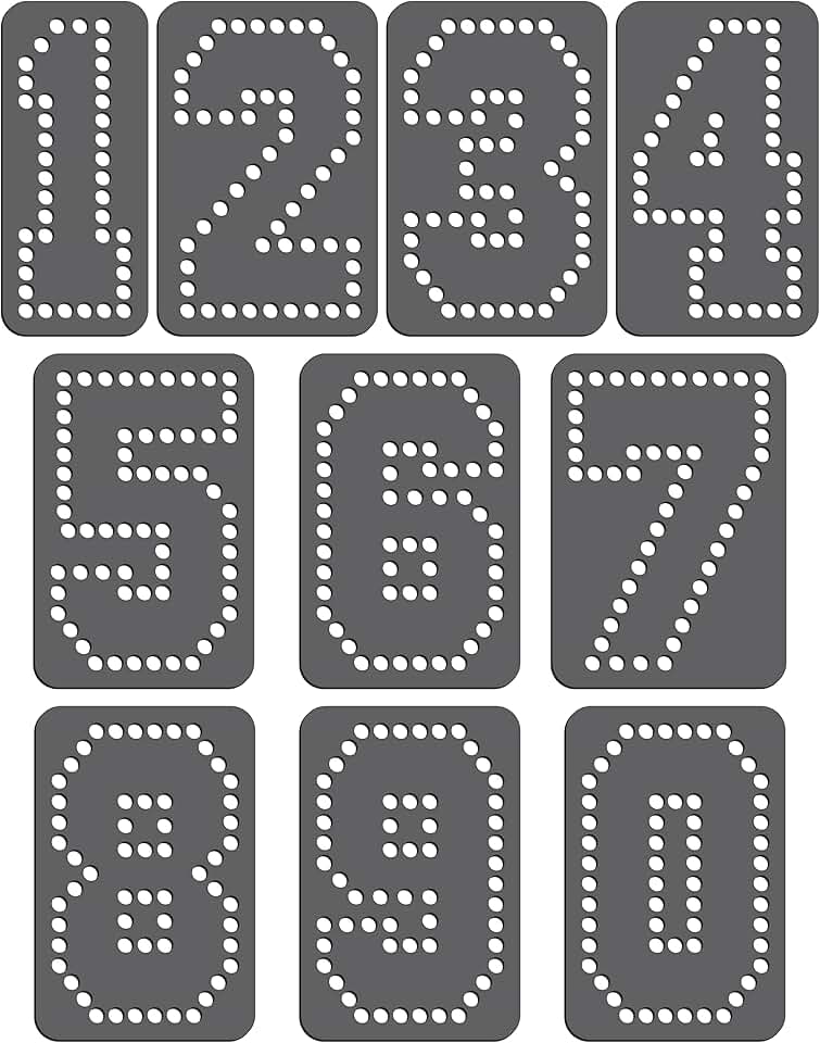 3-inch Black Rhinestone Sports Block Number Template