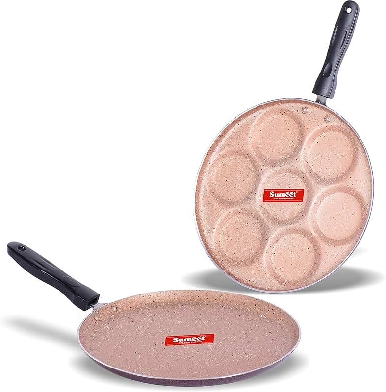 Nonstick Granite Cookware Set with Dosa Tawa and Snack Maker
