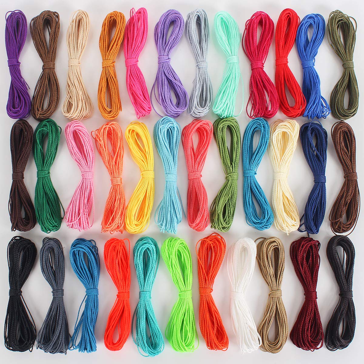 Waxed Polyester Cord Set for Jewelry Making and Bracelets