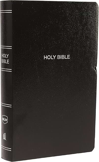 Black Leather-Look Bible with Red Letter Comfort Print