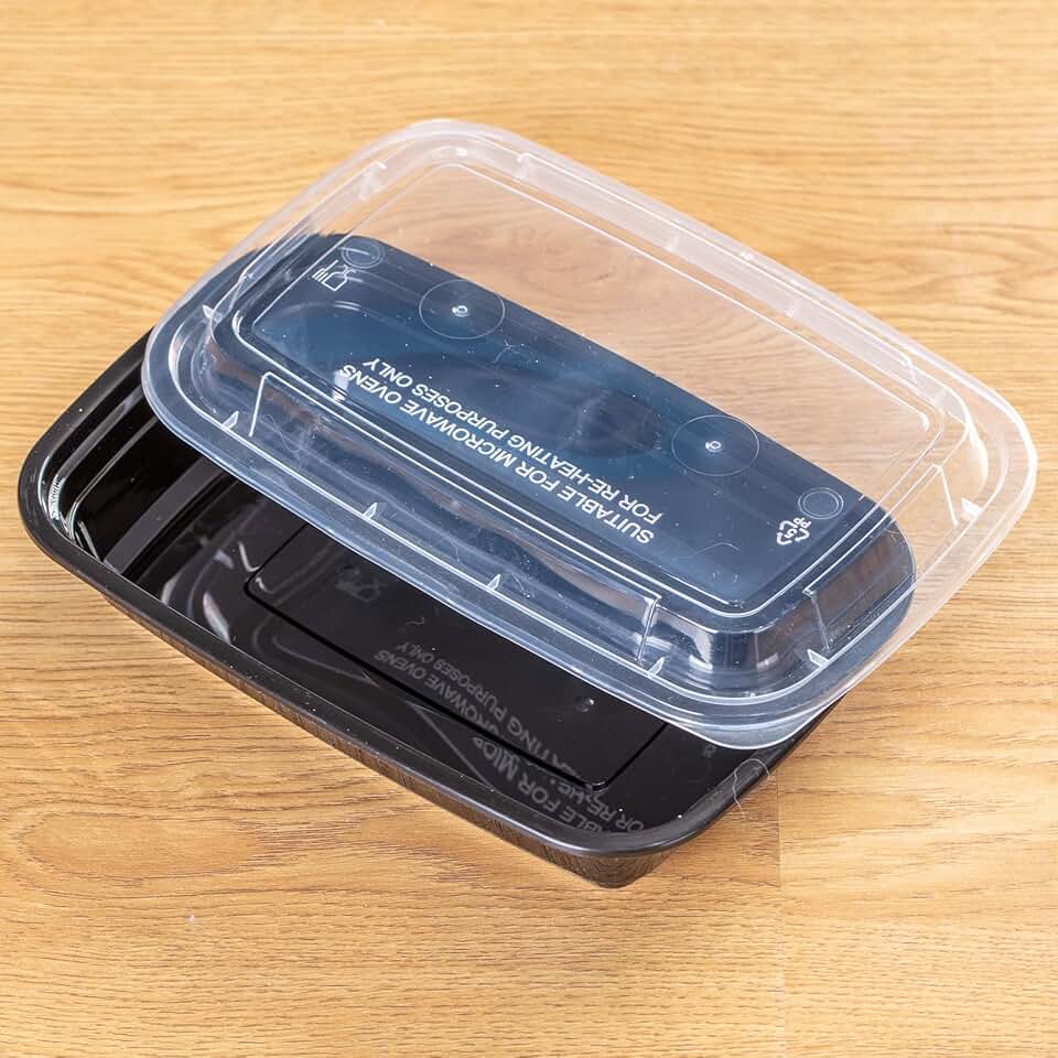 50 Pack 24 oz Reusable Food Storage Containers with Lids