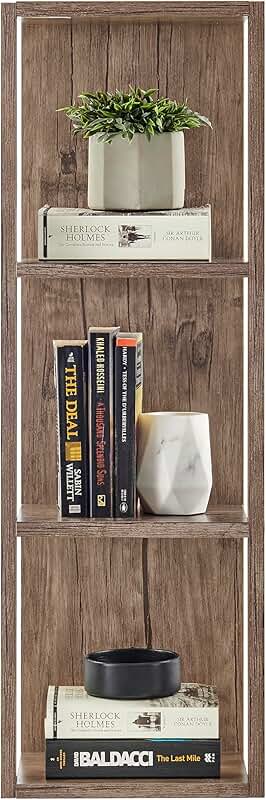 Recife Vertical Three-Tier Shadow Box Wall Shelf