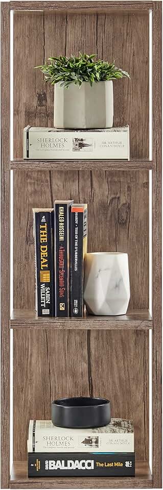 Recife Vertical Three-Tier Shadow Box Wall Shelf