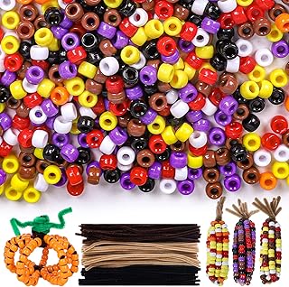 Halloween Pony Beads and Pipe Cleaners for DIY Jewelry
