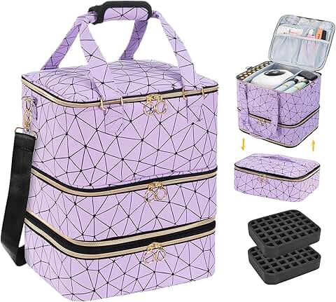Large Waterproof Nail Polish and Tool Organizer Bag