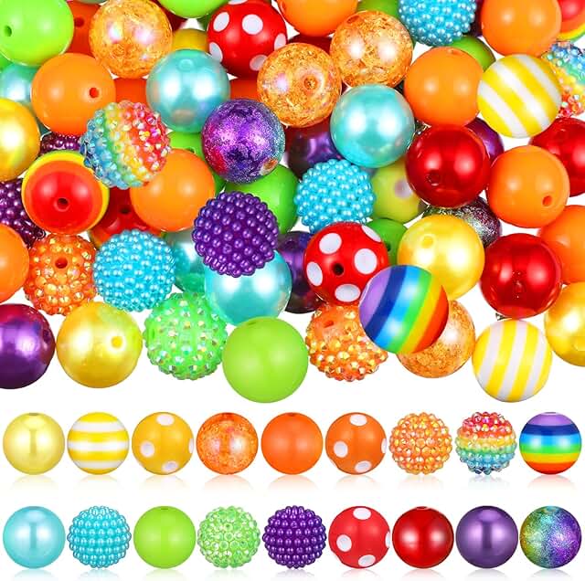 100 pcs 20mm rainbow plastic rhinestone beads for jewelry making