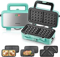 3-in-1 Waffle and Sandwich Maker with Removable Plates