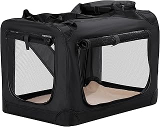 Collapsible 28-Inch Soft Dog Crate for Travel and Indoor Use