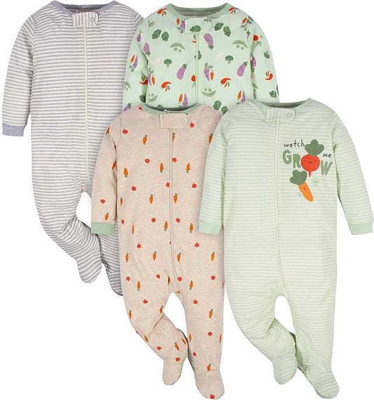 Unisex Baby Sleep and Play Footie Pack